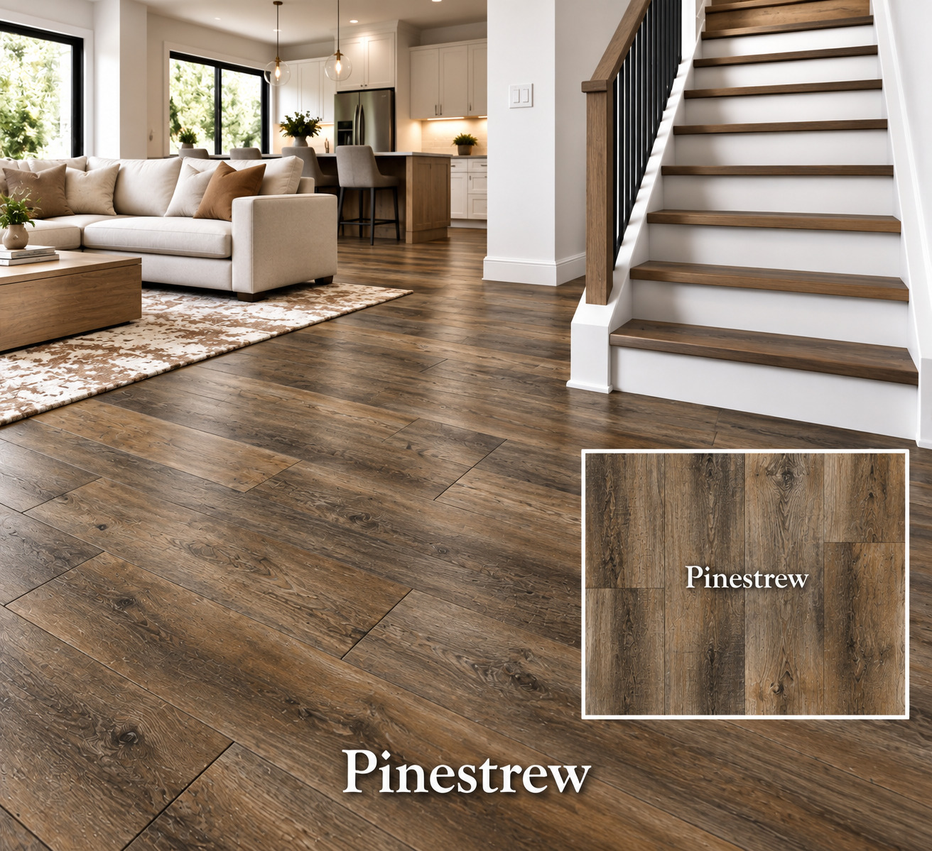 Noor Pine Strew luxury vinyl plank color detail
